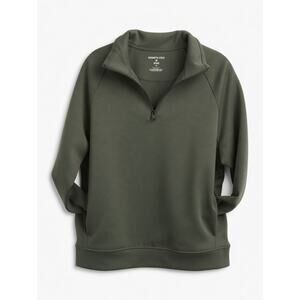 Kenneth Cole Active | Quarter-Zip Pullover Sweatshirt | Medium | Hunter Green